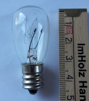 Glühlampe, 110 V, 6 W, E 12, klar