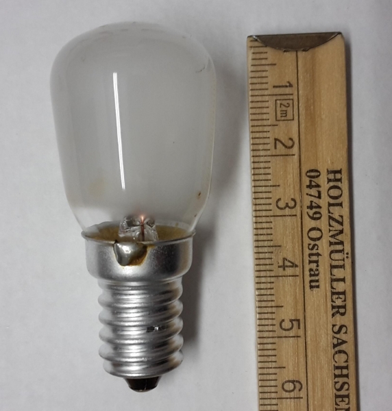 Glühlampe 230 V, 15 W, E 14, matt