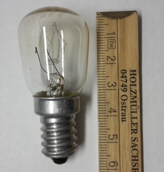 Glühlampe, 230 V, 15 W, E 14, klar